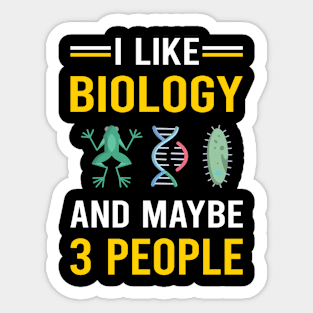 3 People Biology Sticker